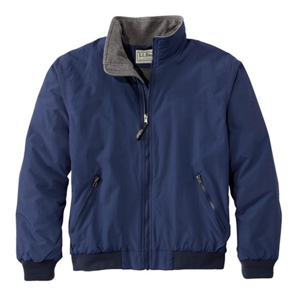 L.l. Bean Warm Up Fleece Lined Windbreaker Jacket - Picture 1 of 15